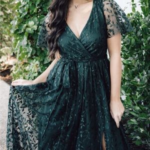 Baltic Born Emerald Green Marsaille Embossed Plus Size Bridesmaid Dress 3X